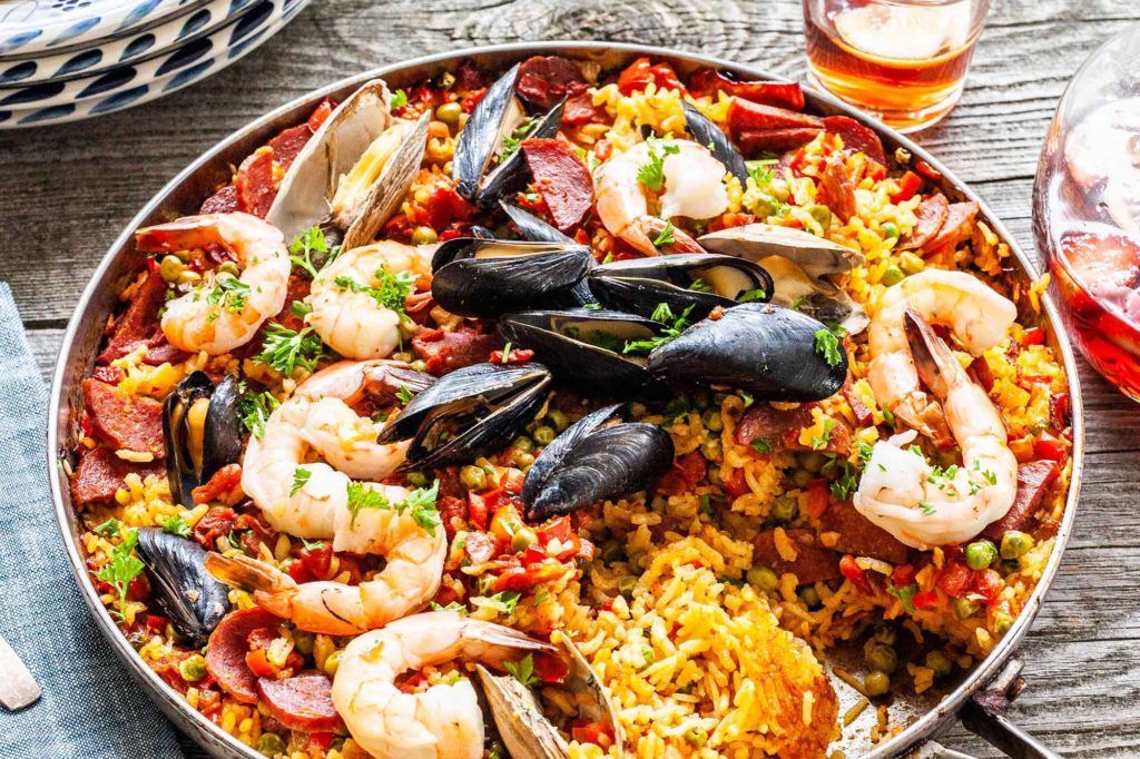 Here Is How Grilled Surf and Turf Paella Is Made Over an Open Flame