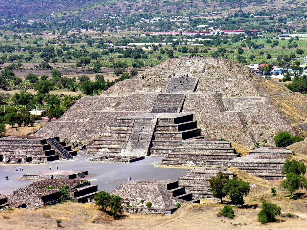 Aerial view of Teotihuacan