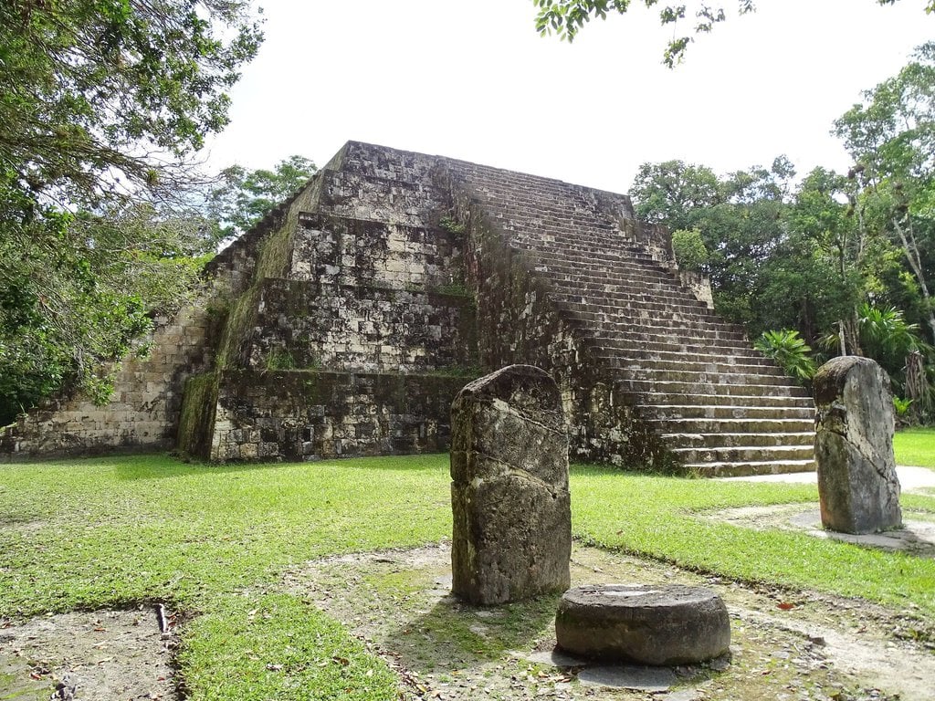 One of the two twin pyramids in Tikal