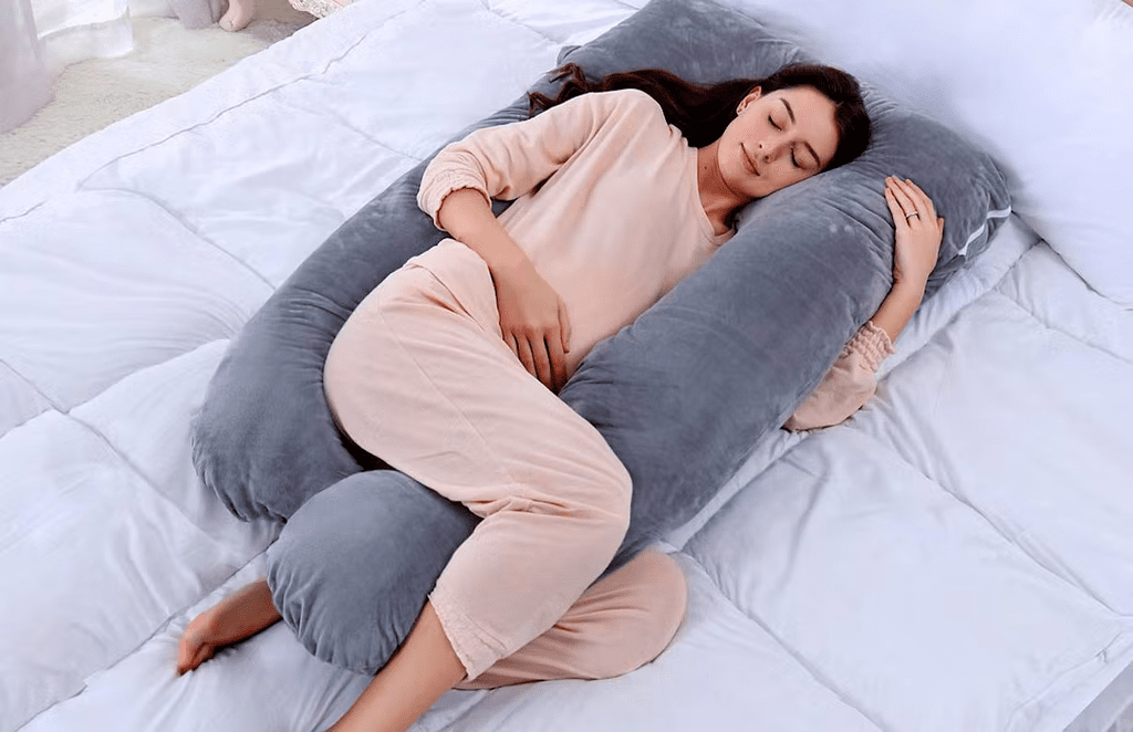 woman sleeping comfortably in bed