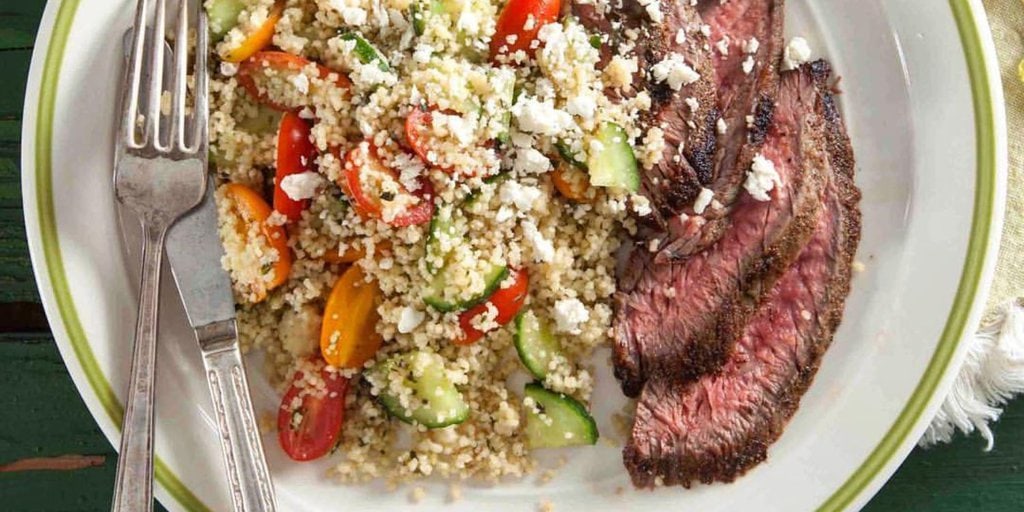 You’ll Love This Easy Seared Steak With Cauliflower Tabbouleh Recipe